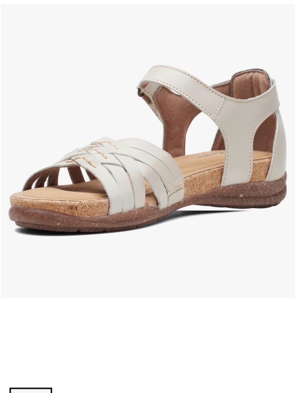 Clarks Collection Leather women sling-back Sandals-Roseville Cove white